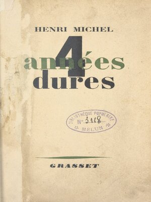 cover image of Quatre années dures, 1940-1944